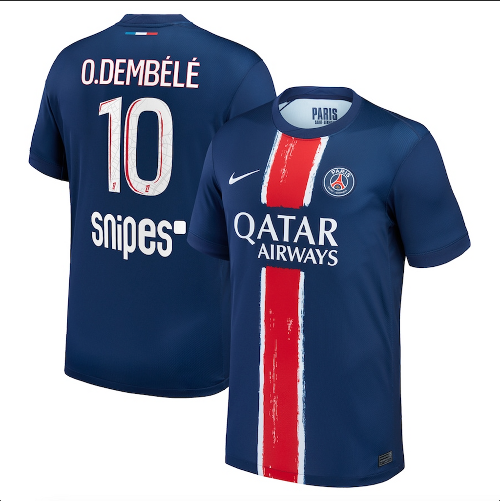Maillot Domicile Stadium PSG Nike 24/25 avec flocage O.Dembélé 10