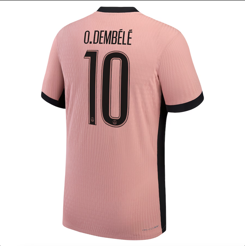 Maillot Third Match PSG Jordan Dri-FIT ADV 24/25 - Flocage Coupe O.Dembélé 10